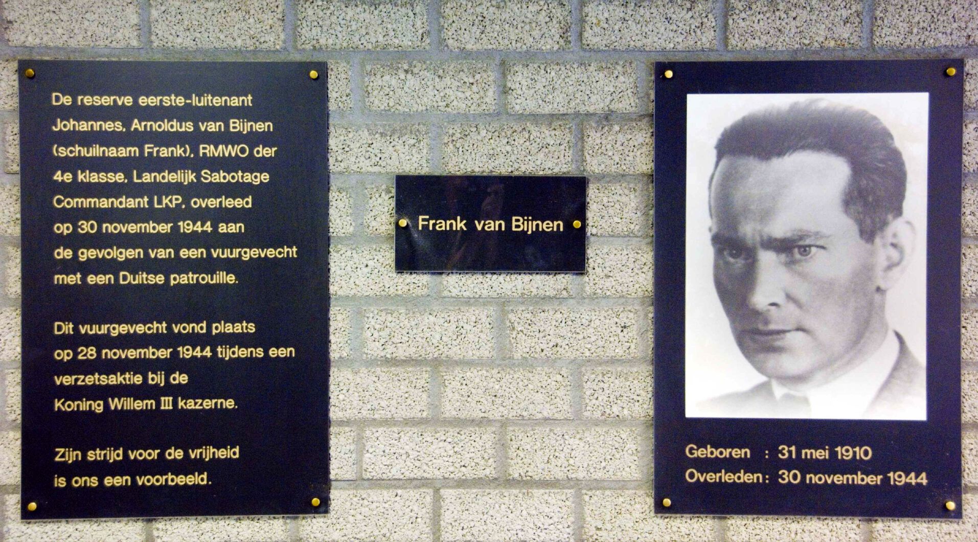 Gedenking Jan van Bijnen